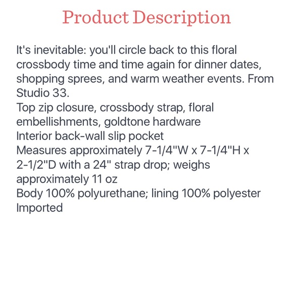 Round crossbody bag with floral embellishment - Picture 8 of 8